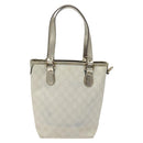 GUCCI GG Supreme Tote Bag PVC White Gold 189897 Auth ep9198-2