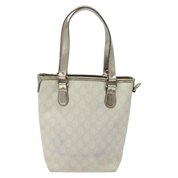GUCCI GG Supreme Tote Bag PVC White Gold 189897 Auth ep9198 - 0
