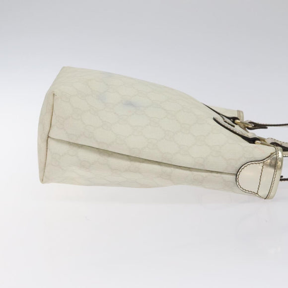 GUCCI GG Supreme Tote Bag PVC White Gold 189897 Auth ep9198