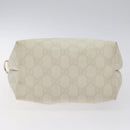 GUCCI GG Supreme Tote Bag PVC White Gold 189897 Auth ep9198-5