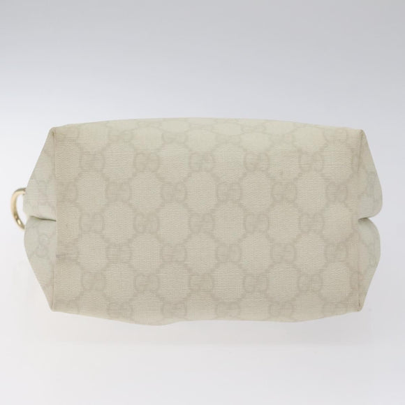 GUCCI GG Supreme Tote Bag PVC White Gold 189897 Auth ep9198