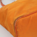 PRADA Tote Bag Nylon 2way Orange Gold Auth ep9199-14