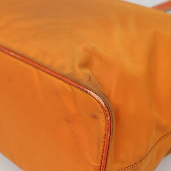 PRADA Tote Bag Nylon 2way Orange Gold Auth ep9199