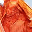 PRADA Tote Bag Nylon 2way Orange Gold Auth ep9199-20