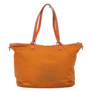 PRADA Tote Bag Nylon 2way Orange Gold Auth ep9199-2