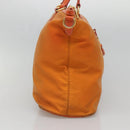 PRADA Tote Bag Nylon 2way Orange Gold Auth ep9199-3