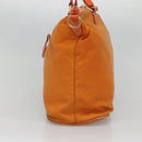 PRADA Tote Bag Nylon 2way Orange Gold Auth ep9199-4