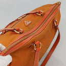 PRADA Tote Bag Nylon 2way Orange Gold Auth ep9199-6
