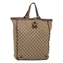 GUCCI GG Canvas Abbey Hand Bag Beige Gold 130733 Auth ep9200-1