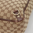 GUCCI GG Canvas Abbey Hand Bag Beige Gold 130733 Auth ep9200-15
