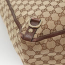 GUCCI GG Canvas Abbey Hand Bag Beige Gold 130733 Auth ep9200-16