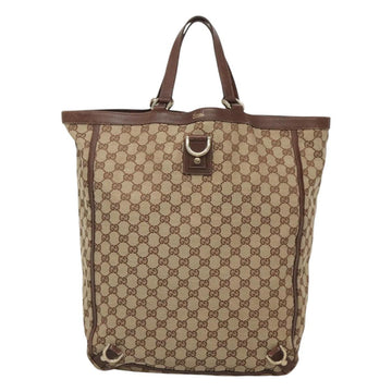 GUCCI GG Canvas Abbey Hand Bag Beige Gold 130733 Auth ep9200 - 0