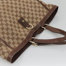 GUCCI GG Canvas Abbey Hand Bag Beige Gold 130733 Auth ep9200-6