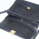 GUCCI Shoulder Bag Leather Black Gold Auth ep9209-10