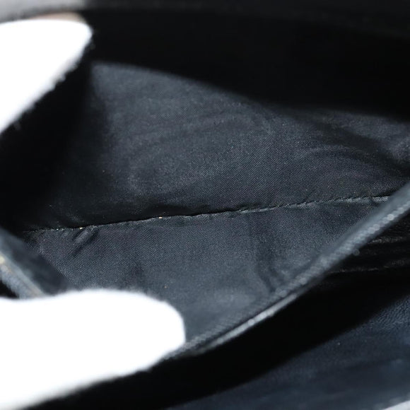 GUCCI Shoulder Bag Leather Black Gold Auth ep9209