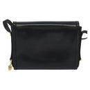 GUCCI Shoulder Bag Leather Black Gold Auth ep9209-2