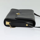 GUCCI Shoulder Bag Leather Black Gold Auth ep9209-4
