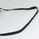 GUCCI Shoulder Bag Leather Black Gold Auth ep9209-7