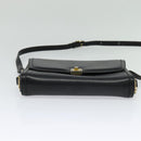 GUCCI Shoulder Bag Leather Black Gold Auth ep9209-5