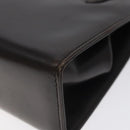 GUCCI Hand Bag Leather Brown Gold Auth ep9221-15