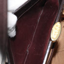 GUCCI Hand Bag Leather Brown Gold Auth ep9221-12