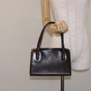 GUCCI Hand Bag Leather Brown Gold Auth ep9221-23