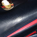 GUCCI Hand Bag Leather Navy Gold Auth ep9224-10