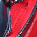 GUCCI Hand Bag Leather Navy Gold Auth ep9224-20