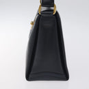 GUCCI Hand Bag Leather Navy Gold Auth ep9224-4