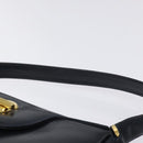 GUCCI Hand Bag Leather Navy Gold Auth ep9224-8