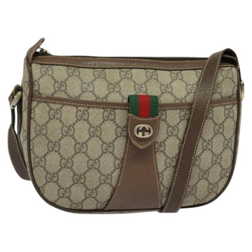 GUCCI GG Supreme Web Sherry Line Bag PVC Beige Gold 89 02 032 Auth ep9229