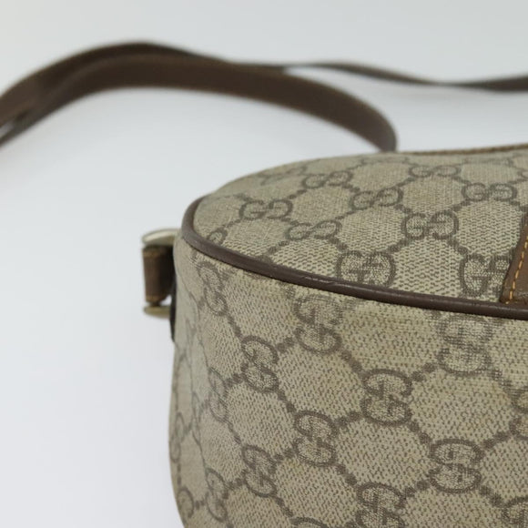 GUCCI GG Supreme Web Sherry Line Bag PVC Beige Gold 89 02 032 Auth ep9229