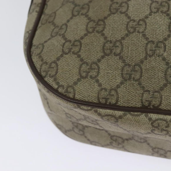 GUCCI GG Supreme Web Sherry Line Bag PVC Beige Gold 89 02 032 Auth ep9229