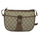 GUCCI GG Supreme Web Sherry Line Bag PVC Beige Gold 89 02 032 Auth ep9229-13