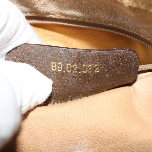 GUCCI GG Supreme Web Sherry Line Bag PVC Beige Gold 89 02 032 Auth ep9229