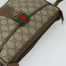 GUCCI GG Supreme Web Sherry Line Bag PVC Beige Gold 89 02 032 Auth ep9229-6