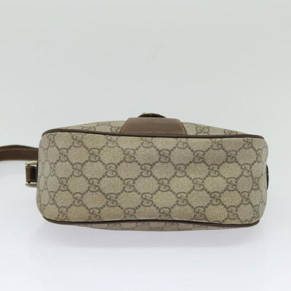 GUCCI GG Supreme Web Sherry Line Bag PVC Beige Gold 89 02 032 Auth ep9229
