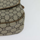 GUCCI GG Plus Supreme Shoulder Bag PVC Beige Gold Auth ep9232-11