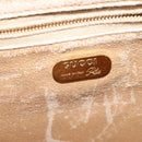 GUCCI GG Plus Supreme Shoulder Bag PVC Beige Gold Auth ep9232-18