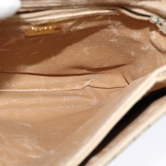 GUCCI GG Plus Supreme Shoulder Bag PVC Beige Gold Auth ep9232