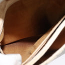 GUCCI GG Plus Supreme Shoulder Bag PVC Beige Gold Auth ep9232-22