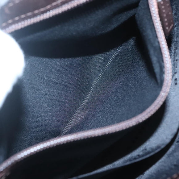 BURBERRY Nova Check Shoulder Bag Canvas Beige Silver Auth ep9235