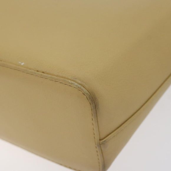 BURBERRY Shoulder Bag Leather Beige Gold Auth ep9244