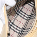 BURBERRY Shoulder Bag Leather Beige Gold Auth ep9244-12