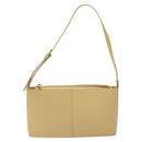 BURBERRY Shoulder Bag Leather Beige Gold Auth ep9244-13