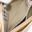 BURBERRY Shoulder Bag Leather Beige Gold Auth ep9244-21