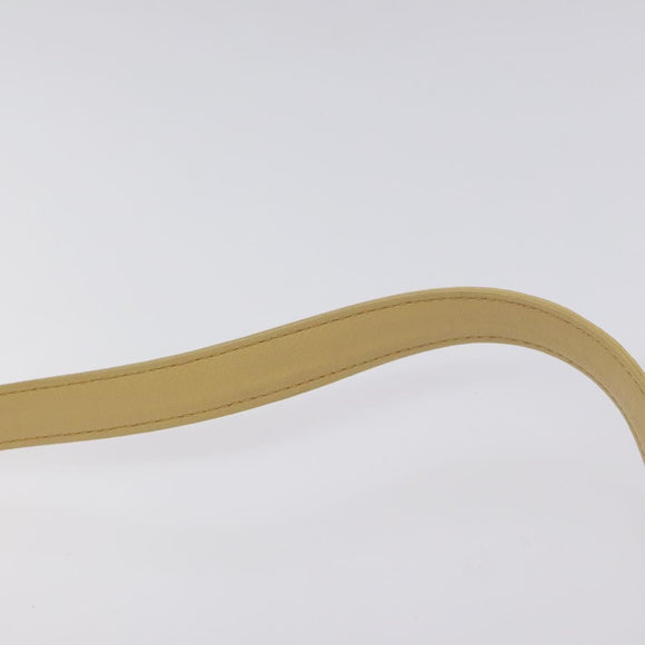 BURBERRY Shoulder Bag Leather Beige Gold Auth ep9244