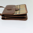 Burberrys Nova Check Shoulder Bag PVC Beige Gold Auth ep9252-4