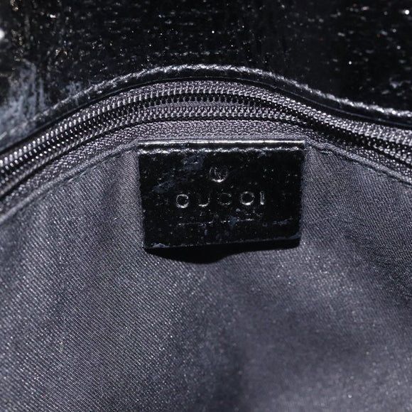 GUCCI GG Canvas Tote Bag Black Gold 120840 Auth ep9254