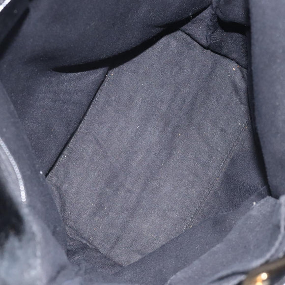 GUCCI GG Canvas Tote Bag Black Gold 120840 Auth ep9254